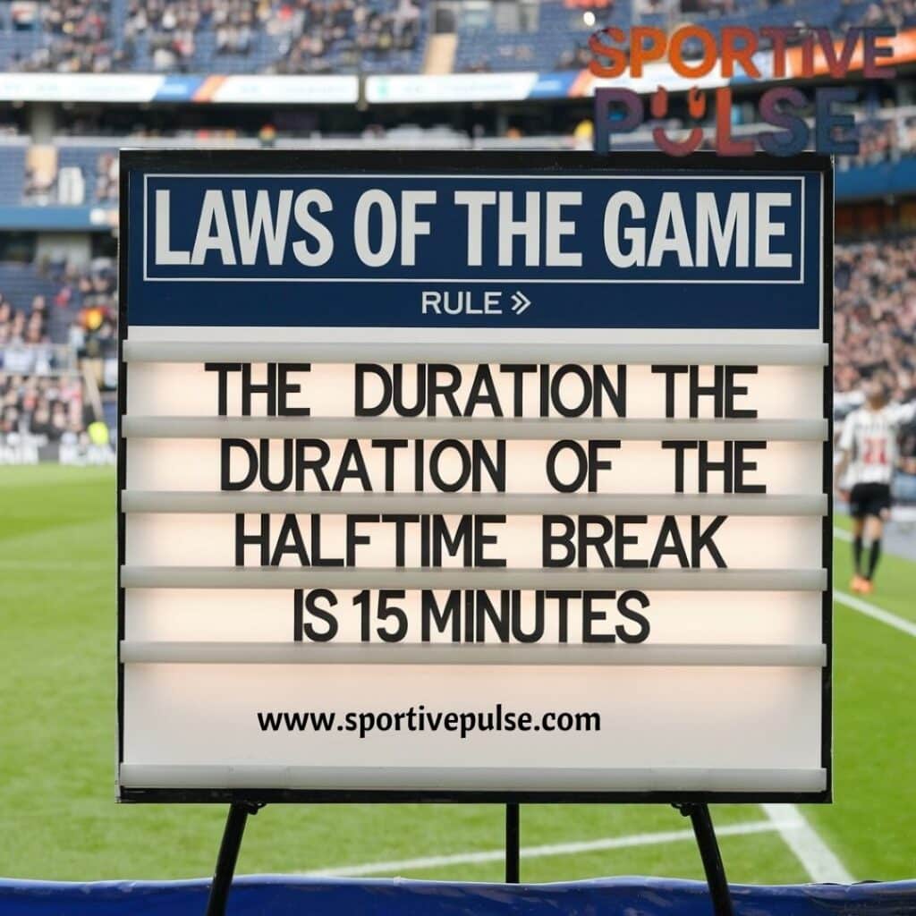 "Soccer halftime duration explained with game examples"