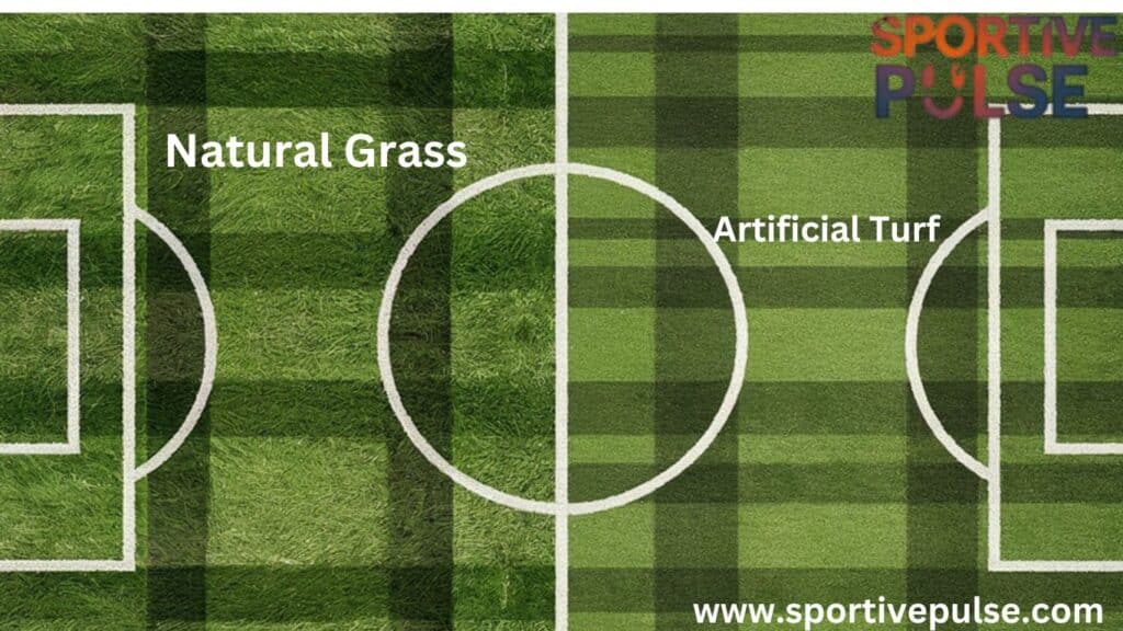 Visual differences between soccer field vs football field markings